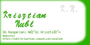 krisztian nubl business card